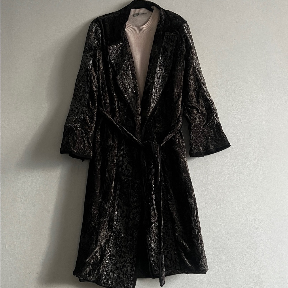 Zara EMBROIDERED VELVET KIMONO ZW COLLECTION LIMITED EDITION size S - Picture 7 of 7